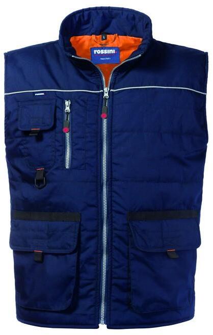Gilet Morgan Blu Gilet Imbottito Multitasche da Lavoro Officina Magazzino Industria