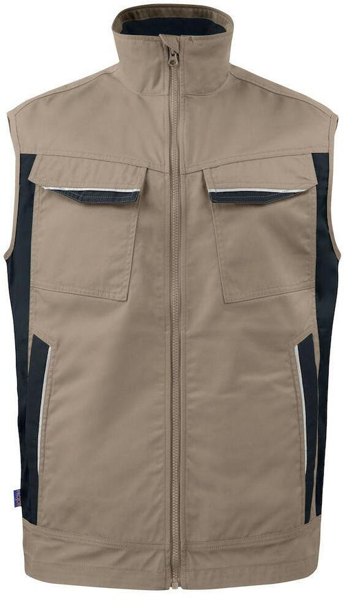 Gilet Multitasche Beige Gilet Meccanico Officina Industria Tasche Rinforzate