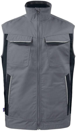 Gilet Multitasche Grigio Gilet Meccanico Officina Industria Tasche Rinforzate