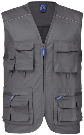 Gilet Multitasche Grigio Gilet Pescatore Magazziniere Officina Muratore