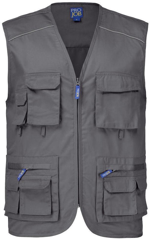 Gilet Multitasche Grigio Gilet Pescatore Magazziniere Officina Muratore