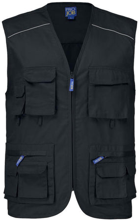 Gilet Multitasche Nero Gilet Pescatore Magazziniere Officina Muratore