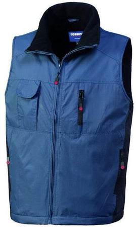 Gilet Perlis Blu Smanicato Leggero Foderato in Pile