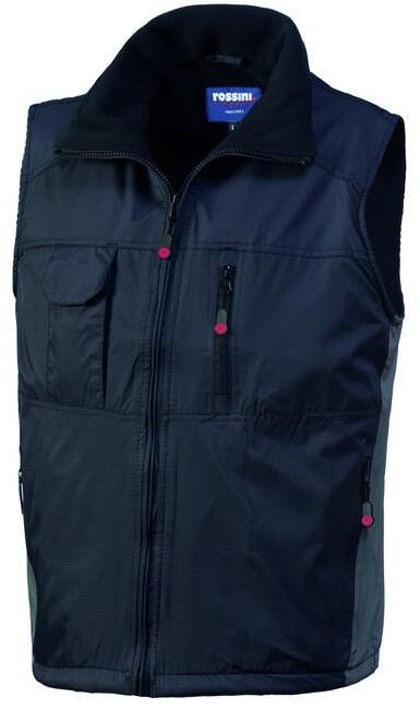 Gilet Perlis Nero Smanicato Leggero Foderato in Pile