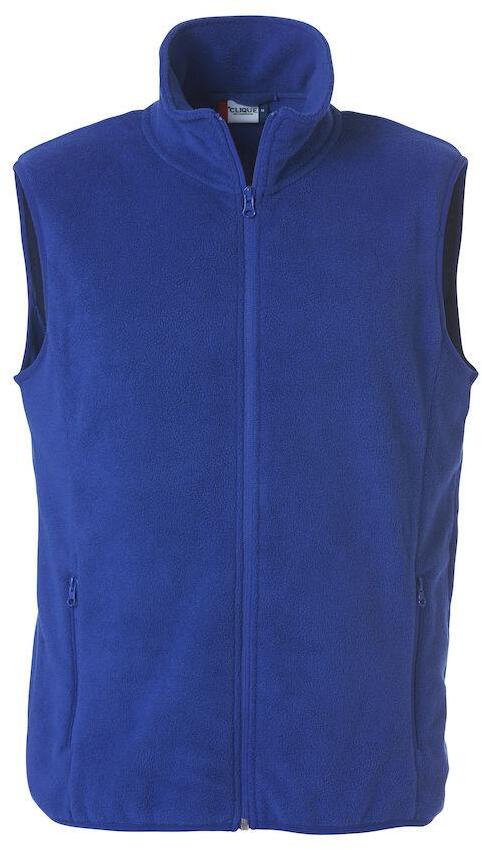 Gilet Pile Clique Basic Royal Azzurro con Tasche Smanicato in Pile Antivento