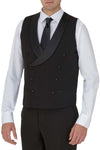 Gilet Raschel Nero Gilet Uomo Collo Sciallato Elasticizzato Cameriere Ricevimento
