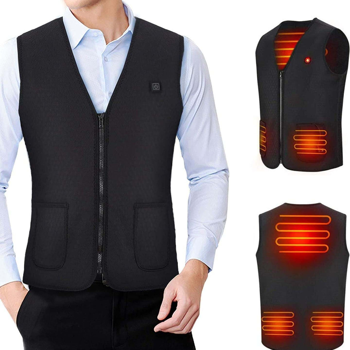 Gilet Imbottito Giubbotto Smanicato Riscaldato Gilet Giubotto