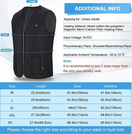 GILET RISCALDANTE ELETTRICO USB RISCALDATO GIACCA TERMICA UNISEX RISCALDAMENTO  Trade Shop italia - Napoli, Commerciovirtuoso.it