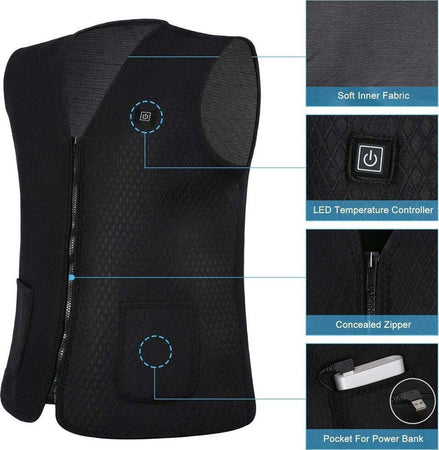GILET RISCALDANTE ELETTRICO USB RISCALDATO GIACCA TERMICA UNISEX RISCALDAMENTO  Trade Shop italia - Napoli, Commerciovirtuoso.it