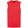 Gilet Scollo a V Rosso Maglione Smanicato Misto Cotone
