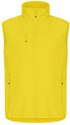 Gilet Softshell Giallo Clique Basic Smanicato Antivento Zip Intera