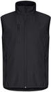 Gilet Softshell Nero Clique Basic Smanicato Antivento Zip Intera