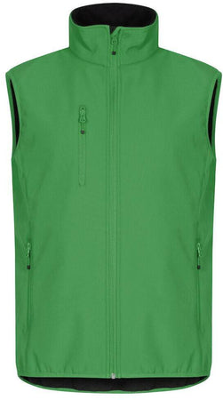 Gilet Softshell Verde Acido Clique Basic Smanicato Antivento Zip Intera