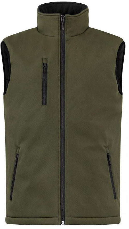 Gilet Softshell Verde Militare Giubbino Imbottito da Lavoro Tempo Libero Impermeabile Traspirante