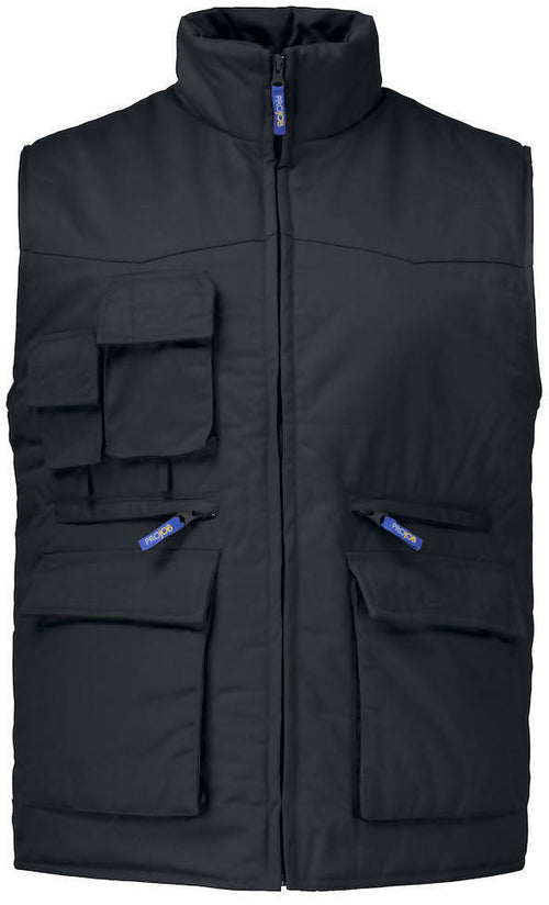 Gilet Uomo Da Lavoro Nero Multifunzionale Multitasche Imbottito Taglia Xl Projob® Lavoro Meccanico Magazzino Cantiere Pescatore Faidate Gommista