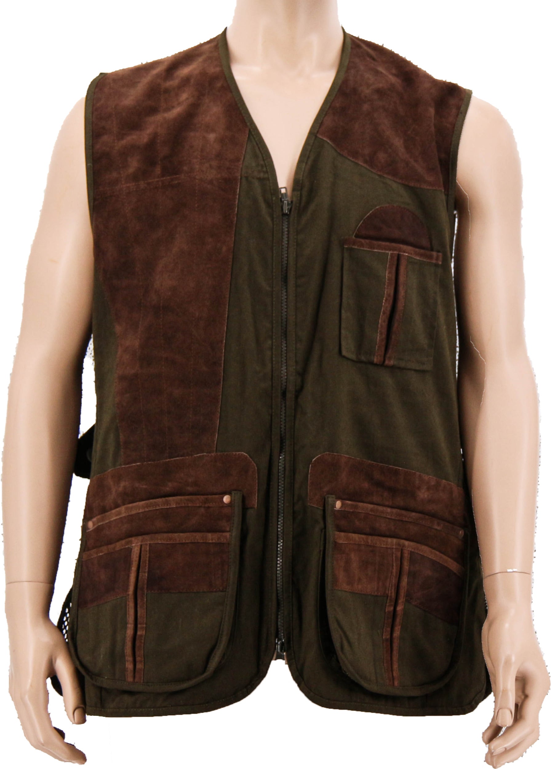 Gilet Multitasche Mimetico Uomo - 11 Tasche Per Caccia, Pesca E Outdoor Giacca Utility 11 Tasche - Foto 5