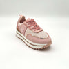 Gilly Sneakers Donna Con Zeppa E Lacci Rosa Scarpe Da Ginnastica Plateau Ecopelle
