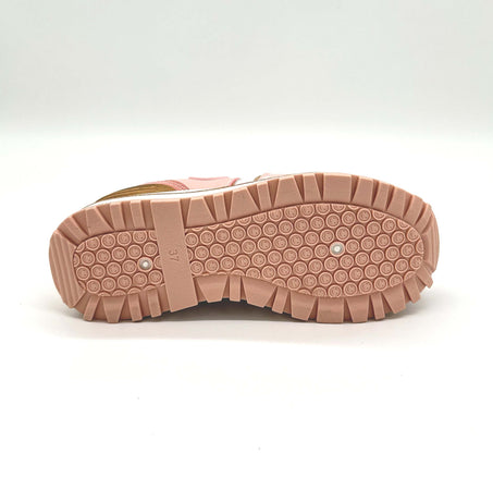 Gilly Sneakers Donna Con Zeppa E Lacci Rosa Scarpe Da Ginnastica Plateau Ecopelle