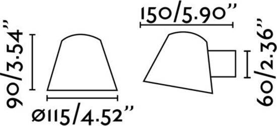 GINA Lampada da parete grigio scuro Illuminazione/Illuminazione per interni/Illuminazioni per pareti/Applique Led Mall Home - Napoli, Commerciovirtuoso.it