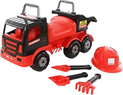 Giocattoli Polesie - Mammoet Ride-On con Set Helm-Shovel-rake-Spade camion con accessori + caschetto giochi per bambini educativi età +1anno 71x26x32cm Giochi e giocattoli/Veicoli/Macchine e camion/Camion Liquidator Italia - Nicosia, Commerciovirtuoso.it