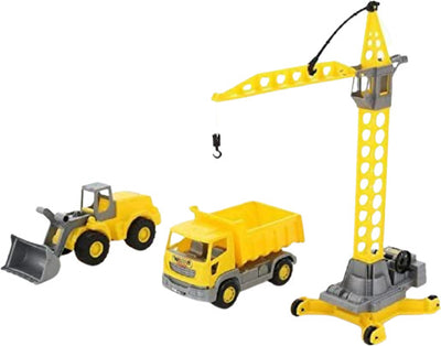 Giocattoli Polesie - Set Cantiere Con Pala E Gru Con Box Veicoli Da Costruzione Ruspa + Gru + Camion Gialli per Bambini 3 Anni Giochi e giocattoli/Veicoli/Macchine e camion/Veicoli da cantiere Liquidator Italia - Nicosia, Commerciovirtuoso.it