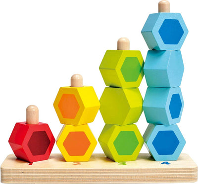 Giocattolo Creativo In Legno Gioco Educativo Per Bambini Colorato Impila E Conta Giochi e giocattoli/Giocattoli prima infanzia/Giochi per attività motorie/Cubi e piramidi componibili Trade Shop italia - Napoli, Commerciovirtuoso.it