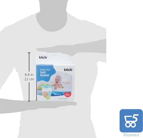 Giocattolo da Bagno Galleggiante Canestro da Basket con 4 Palline per Acqua Piscina per Bambini 12 Mesi +