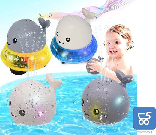 Giocattolo da Bagno per Bambini Acquatico con Fontanella con Supporto per Funzionamento a Terra +3 anni