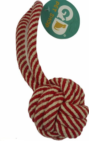 Giocattolo per cane palla con anello stoffa rigato 21cm Prodotti per animali domestici/Cani/Giocattoli/Palle Led Mall Home - Napoli, Commerciovirtuoso.it