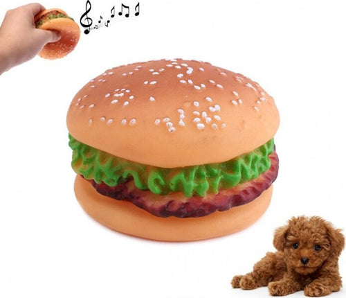 Giochi masticabili sonori HAMBURGER per cani animali morbida gomma resistente Prodotti per animali domestici/Cani/Giocattoli/Giochi da masticare Trade Shop italia - Napoli, Commerciovirtuoso.it