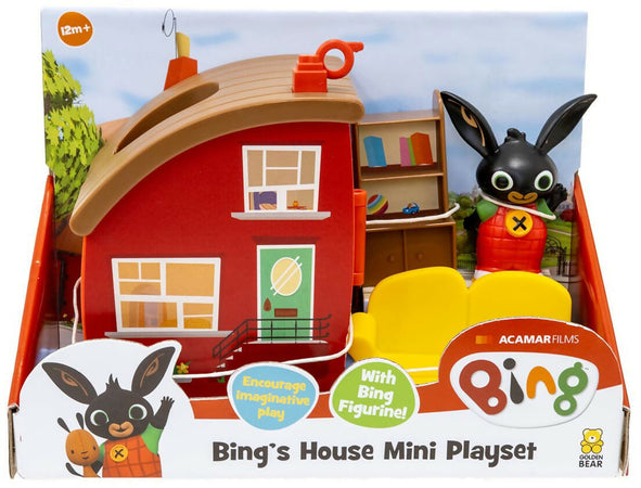 Giochi Preziosi Bing - Mini Playset Apribile Della Casetta Di Bing Composta Da 2 Stanze, Accessori E Con Personaggio Incluso, Per Bambini A Partire Dai 12 Mesi