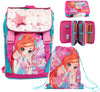 Giochi Preziosi Set Scuola Winx Zaino Organizzato Estensibile Astuccio e Sacca Kit Scuola WN9C5000 Rosa Brillantini Multi Colore Giochi Preziosi