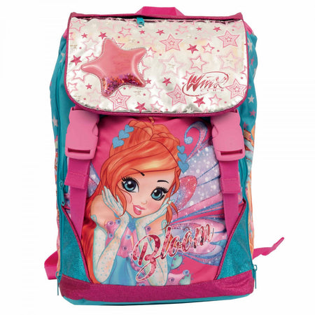 Giochi Preziosi Set Scuola Winx Zaino Organizzato Estensibile Astuccio e Sacca Kit Scuola WN9C5000 Rosa Brillantini Multi Colore Giochi Preziosi