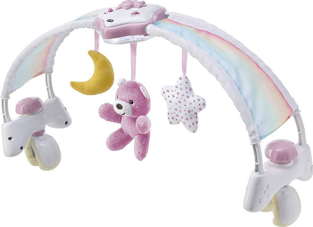 Gioco Arco Lettino Rainbow Sky Chicco Pannello Lettino 2-In-1 a Forma Di Arcobaleno Con Luci E Suoni, Funziona Con 3 Batterie Aaa Non Incluse, Età 0 Mesi + Rosa O Celeste Due Colori Casa e cucina/Decorazioni per interni/Decorazioni cameretta bambini/Giostrine acchiappasogni Sanitaria Gioia del Bimbo - Villa San Giovanni, Commerciovirtuoso.it