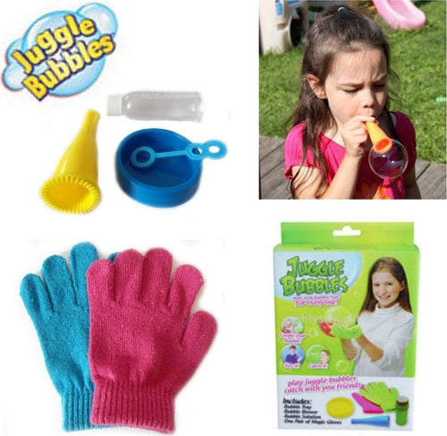 GIOCO BOLLE DI SAPONE JUGGLE BUBBLES 2 GUANTI LIQUIDO SOLUZIONE VASCHETTA BUBBLE Giochi e giocattoli/Sport e giochi all'aperto/Bolle/Soffiatori di bolle Trade Shop italia - Napoli, Commerciovirtuoso.it