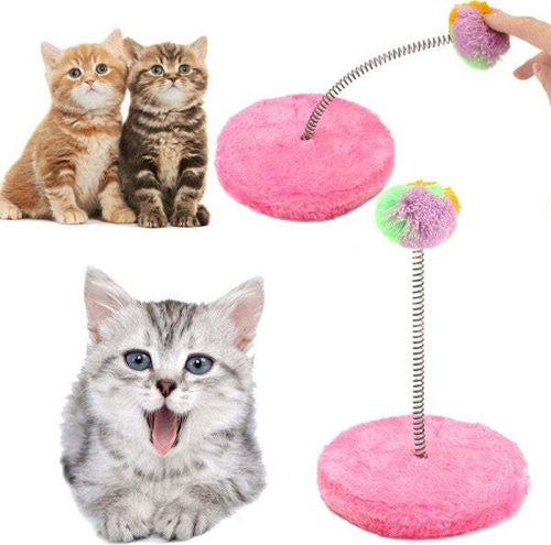 Gioco-Con-Pupazzo-Topo-Palestra-Per-Gatto-Gatti-Unghie-Tiragraffi-Base-Con-Molle