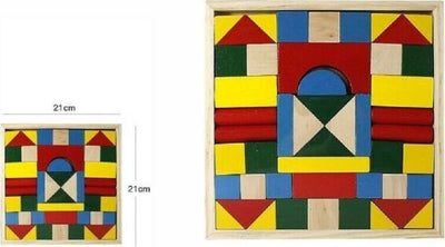 Gioco-Costruzioni-In-Legno-Colorato-Educativo-Per-Bambini-Bimbi-48-Pezzi