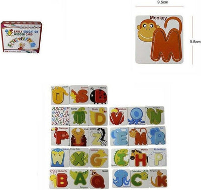Gioco Educativo Puzzle Legno Bambini Imparare Inglese Lettere Animali 64979 Giochi Didattici Trade Shop italia - Napoli, Commerciovirtuoso.it