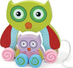 Gioco-Gufetto-Legno-Trainabile-Gufo-Giocattolo-Per-Bambini-Da-Tirare-18cm-Verde