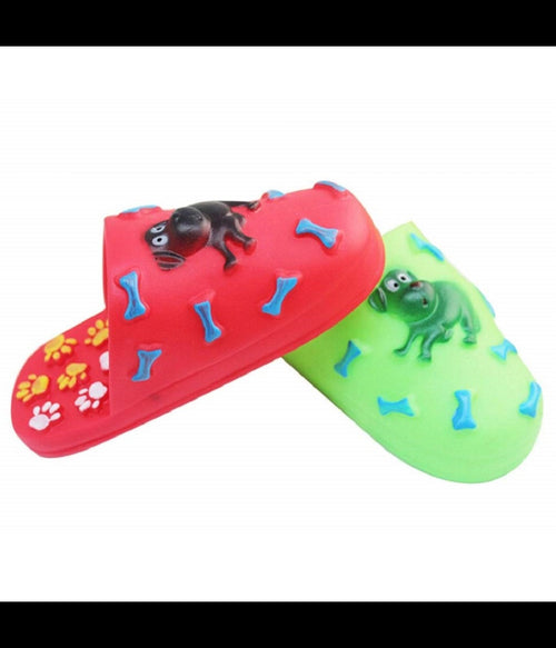 Gioco Pantofola Ciabatta Con Suono Stridulo Gomma Cani Gatti Resistente Masticare
