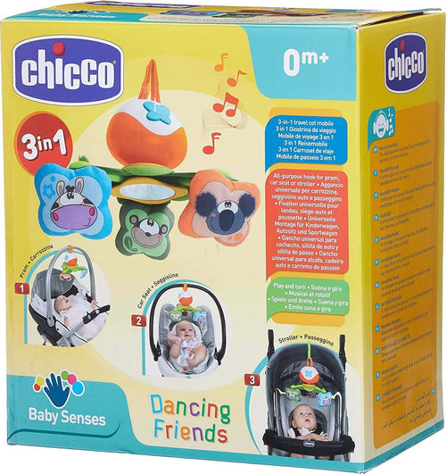 Gioco passeggio dancing friends, giostrina a carica manuale trasportabile, leggera e sicura, con doppio sistema di aggancio universale, 0 mesi + Giochi e giocattoli/Giocattoli prima infanzia/Giochi musicali Sanitaria Gioia del Bimbo - Villa San Giovanni, Commerciovirtuoso.it