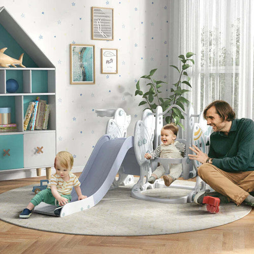 Gioco-per-Bambini-18-48-Mesi,-Set-3-in-1-in-Plastica-con-Altalena,-Scivolo-e-Canestro,-150x185x92-cm-SD9331-038V00GYSD9