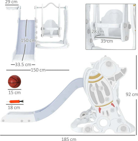 Gioco-per-Bambini-18-48-Mesi,-Set-3-in-1-in-Plastica-con-Altalena,-Scivolo-e-Canestro,-150x185x92-cm-SD9331-038V00GYSD9