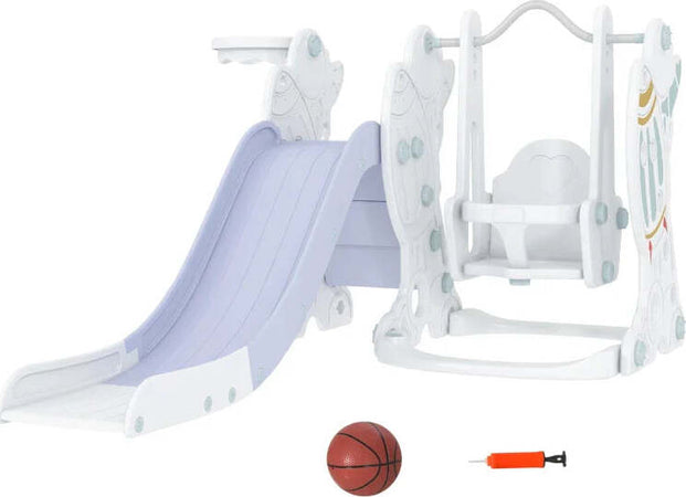 Gioco-per-Bambini-18-48-Mesi,-Set-3-in-1-in-Plastica-con-Altalena,-Scivolo-e-Canestro,-150x185x92-cm-SD9331-038V00GYSD9