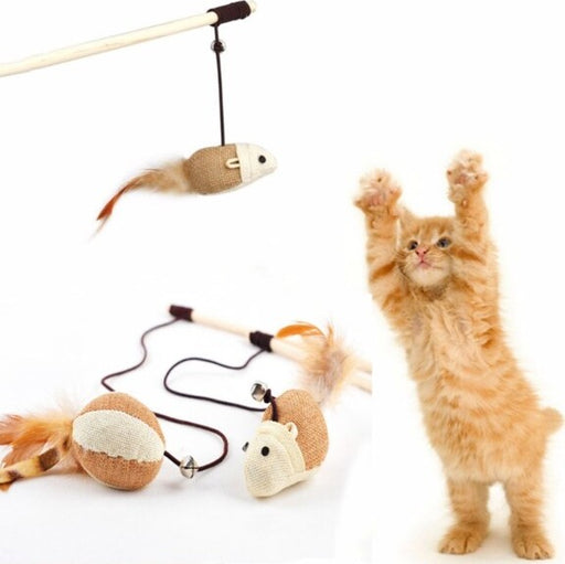 Bacchetta Giocattolo Per Gatti, Bacchetta Interattiva Con Piume, Giocattolo Multifunzionale Per Rilassarsi, Giocattolo Per Gattini Per La Casa