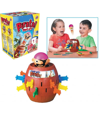 Gioco Pirata Barile Pop Up Corsaro Nero Spade Probabilità 2-4 Giocatori Bambini