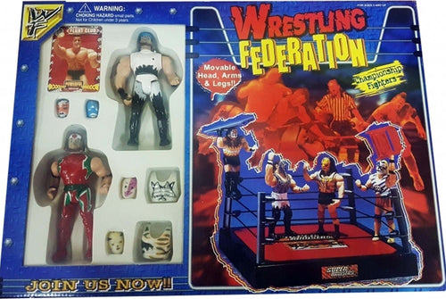 GIOCO WRESTLING FEDERATION ACTION FIGURES RING 2 CAMPIONI MASCHERE COMBATTIMENTO Giochi e giocattoli/Giochi da tavola di società e accessori/Giochi da tavolo/Giochi di società Trade Shop italia - Napoli, Commerciovirtuoso.it