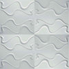 €1,99 Pannello in fibra naturale a parete 3D, rivestimento di lusso 3D 50X50cm BIANCO verniciabile CURVE Eternal Parquet