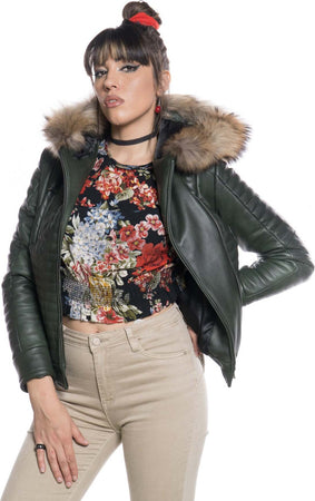 Giorgia---Piumino-Donna-Verde-in-vera-pelle