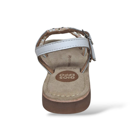 Sandali Bambina GIOSEPPO BARAGOI 78885 – Bianco in Pelle Premium | Fibia per un Look Classico e Senza Tempo